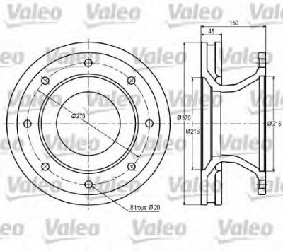 VALEO 187008 -  Тормозной диск