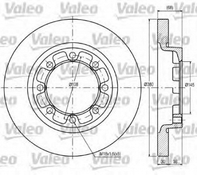 VALEO 187038 -  Тормозной диск
