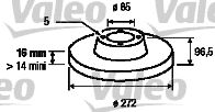 VALEO 187045 -  Тормозной диск