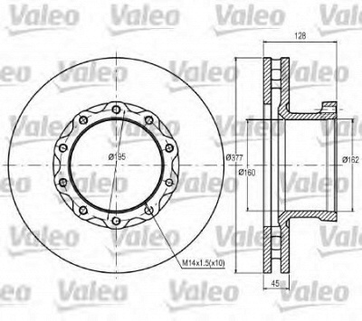 VALEO 187049 -  Тормозной диск