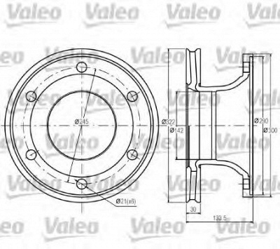 VALEO 187063 -  Тормозной диск