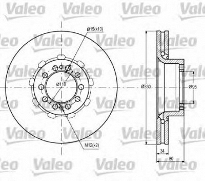 VALEO 187090 -  Тормозной диск