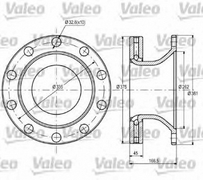 VALEO 187095 -  Тормозной диск