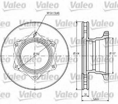 VALEO 187106 -  Тормозной диск