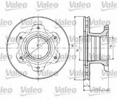 VALEO 187110 -  Тормозной диск
