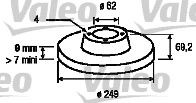 VALEO 197002 -  Тормозной диск