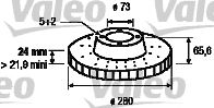 VALEO 197043 -  Тормозной диск