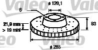 VALEO 197059 -  Тормозной диск