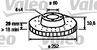 VALEO 197066 -  Тормозной диск