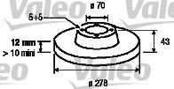 VALEO 197098 -  Тормозной диск