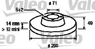 VALEO 197099 -  Тормозной диск