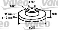 VALEO 197108 -  Тормозной диск