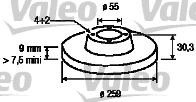 VALEO 197113 -  Тормозной диск