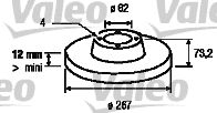 VALEO 197117 -  Тормозной диск