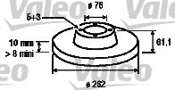 VALEO 197123 -  Тормозной диск