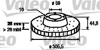 VALEO 197137 -  Тормозной диск