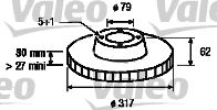 VALEO 197155 -  Тормозной диск