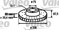 VALEO 197175 -  Тормозной диск