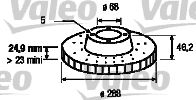 VALEO 197222 -  Тормозной диск