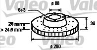 VALEO 197223 -  Тормозной диск