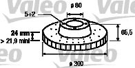 VALEO 197228 -  Диск тормозной передний вентилируемый