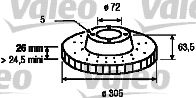 VALEO 197238 -  Тормозной диск