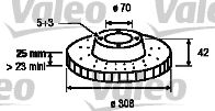 VALEO 197244 -  Тормозной диск