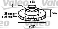 VALEO 197249 -  Тормозной диск
