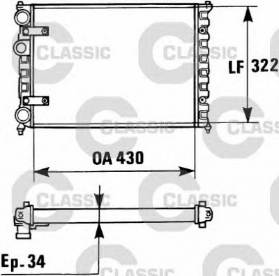 VALEO 230946 -  Радиатор, охлаждение двигателя