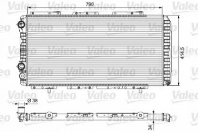 VALEO 230997 -  Радиатор, охлаждение двигателя