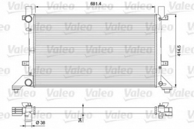 VALEO 231605 -  Радиатор, охлаждение двигателя