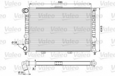 VALEO 232012 -  Радиатор, охлаждение двигателя