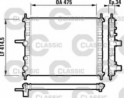 VALEO 232557 -  Радиатор, охлаждение двигателя