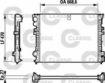 VALEO 232692 -  Радиатор, охлаждение двигателя