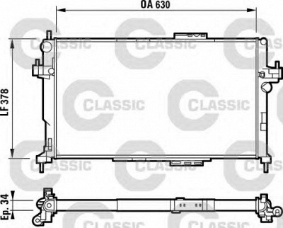 VALEO 232824 -  Радиатор, охлаждение двигателя