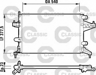 VALEO 232825 -  Радиатор, охлаждение двигателя