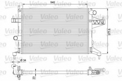 VALEO 232826 -  Радиатор, охлаждение двигателя