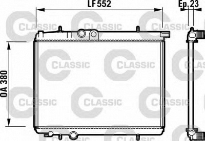 VALEO 232886 -  Радиатор, охлаждение двигателя