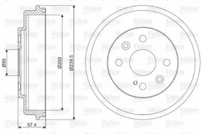 VALEO 237046 -  Тормозной барабан