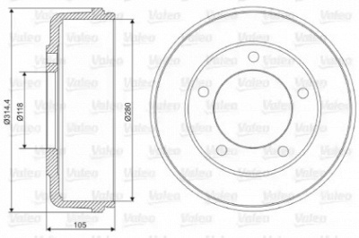 VALEO 237048 -  Тормозной барабан