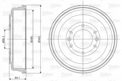 VALEO 237056 -  Тормозной барабан