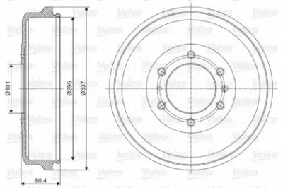 VALEO 237060 -  Тормозной барабан