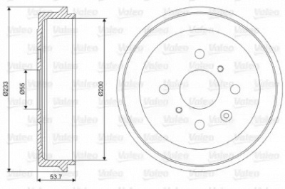 VALEO 237064 -  Тормозной барабан