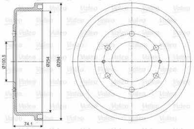 VALEO 237065 - Тормозной барабан