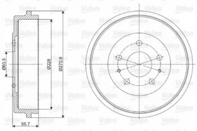 VALEO 237069 -  Тормозной барабан