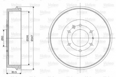 VALEO 237080 - Тормозной барабан