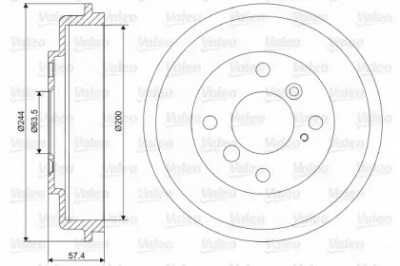 VALEO 237090 - Тормозной барабан