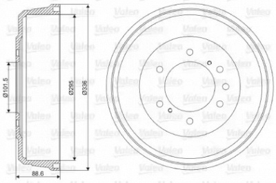 VALEO 237108 - Тормозной барабан