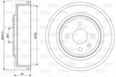 VALEO 237110 - Тормозной барабан