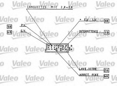 VALEO 251273 -  Выключатель на колонке рулевого управления